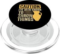 Caution I've Been Known to Throw Things PopSockets PopGrip pour MagSafe
