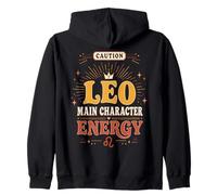 Caution Leo Personnage Principal Énergie Drôle Zodiaque Astrologie Sweat à Capuche