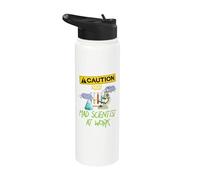 Caution Mad Scientist At Work - Funny Science Science Scientist's Stainless Steel Insulated Water Bottle