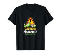 Caution Margarita in Progress Party Crew Tequila Blague T-Shirt
