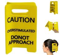 Caution Overstimulated Hair Claw Clip,caution Overstimulated Do Not Approach Hair Clip,Funny Yellow Hairs Clips, Yellow Caution Hair Clip,Bold Gift for Coworkers and Friends (1PCS)