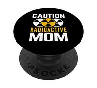 Caution Radioactive Mom I Symbole radioactif PopSockets PopGrip Interchangeable