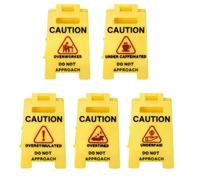 Caution Sign, Overstimulated Warning, Bold Yellow Anti-Slip Placard with Humorous Message, Lightweight Portable Design Desks and Shared Spaces, Workplace Humor Gift for Birthdays
