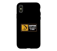Caution Thon Hunter At Work for Albacore Big Game Fishermen Coque pour iPhone X/XS