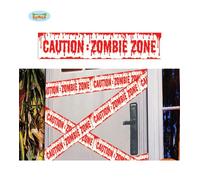 "Caution : Zombie Zone" Ruban de signalisation