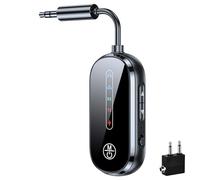CAUTIOUS Transmetteur Récepteur Bluetooth 5.4 Adaptateur Bluetooth 2 en 1 Jack 3.5mm Faible Latence Adaptateur Emetteur RX/TX Ecouteurs Emetteur pour Audio TV/PC/Voiture