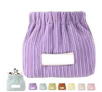 Cautiousm Corduroy Elastic Hair Tie Organizer, Corduroy Elastic Hair Tie Organizer, Multi-purpose Small Storage Bag, Daily Portable Travel Storage Bag (Purple)
