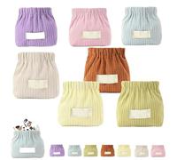 Cautiousm Corduroy Elastic Hair Tie Organizer, Corduroy Elastic Hair Tie Organizer, Multi-purpose Small Storage Bag, Daily Portable Travel Storage Bag (7PCS)