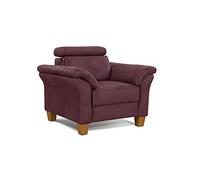 CAVADORE Ammerland Canapé Microfibre Florence Bordeaux 1 Place
