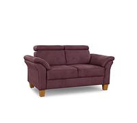 CAVADORE Ammerland Canapé Microfibre Florence Bordeaux 2 Places