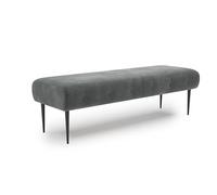 CAVADORE Banc Amba Banc rembourré Tendance 2,5 Places pour Cuisine, Salle à Manger ou Cuisine/Banc de Cuisine Compatible avec Amba 2,5 Places / 139 x 52 x 54 / Microfibre de qualité supérieure : Gris