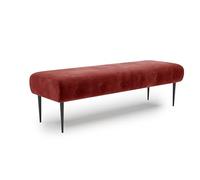 CAVADORE Banc Amba Banc rembourré Tendance 2,5 Places pour Cuisine, Salle à Manger ou Cuisine/Banc de Cuisine Compatible avec Amba 2,5 places/139 x 52 x 54/Microfibre de Haute qualité : Rouge