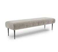 CAVADORE Banc Amba Banc rembourré tendance 3 places pour cuisine, salle à manger ou cuisine/banc de cuisine compatible avec le canapé 3 places Amba / 159 x 52 x 54 / Microfibre de qualité supérieure :