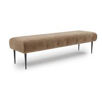 CAVADORE Banc Amba Banc rembourré Tendance 3 Places pour Cuisine, Salle à Manger ou Cuisine/Banc de Cuisine Compatible avec 3 Places Amba / 159 x 52 x 54 / Microfibre de qualité supérieure : Marron