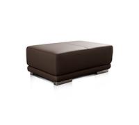 Cavadore Corianne Pouf en Cuir Véritable, Banquette Rectangulaire, 103 x 41 x 69 cm, Marron Foncé