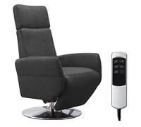 Cavadore Fauteuil TV Cobra avec 2 moteurs électriques - Fauteuil TV électrique avec télécommande - Fonction relaxation - Fonction couchage - Ergonomie S - Charge maximale : 130 kg - 71 x 108 x 82 cm -