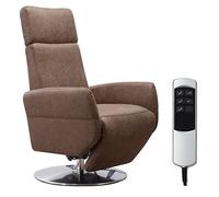 Cavadore Fauteuil TV Cobra avec 2 moteurs électriques - Fauteuil TV électrique avec télécommande - Fonction relaxation - Fonction couchage - Ergonomie L - Charge maximale : 130 kg - 71 x 112 x 82 cm -