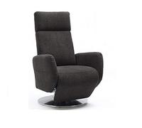Cavadore Fauteuil TV Cobra avec 2 Moteurs électriques - Fauteuil TV réglable électrique avec télécommande - Fonction Relaxation - Fonction Couchage - Ergonomie L - Charge maximale : 130 kg - 71 x 112