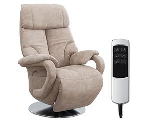 CAVADORE Istanbul Fauteuil TV avec Fonction Relax à réglage électrique 2 Moteurs E Beige 80 x 115 x 79 cm
