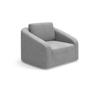 CAVADORE Jawa Fauteuil rembourré près du Sol pour Salon Assorti à l'ensemble Jawa 116 x 88 x 104 cm Gris