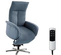 CAVADORE Juba Fauteuil TV avec Batterie/Fauteuil TV Facile d'entretien avec Aide au Lever + Fonction Relaxation réglable électriquement / 2 Moteurs électriques / 75 x 112 x 82 cm/Housse Soft Clean