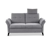 CAVADORE Lot de 2 canapés scandinave 2 Places avec Ressorts ensachés, réglage de Profondeur d'assise + têtière / 173x90x102 / Tissage Plat