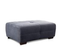 Cavadore Mavericco Pouf en Microfibre, Design Moderne, Assorti au Grand Canapé et au Canapé d’Angle Mavericco, 108 x 71 x 41 cm , Gris