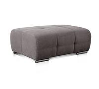 Cavadore Mistrel Pouf Capitonné, Design Moderne, 109 x 42 x 73 cm, Tissu Kati, Gris (Fango)