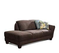 Cavadore - Récamière Classique Espresso 194 x 91 x 84 cm, 3 Places, Bois de Hêtre, Polyester, Inclinaison, Nettoyage Facile