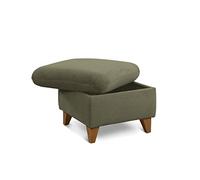 CAVADORE Tabouret de Rangement Tendance/Tabouret scandinave avec Pieds en Bois de chêne / 249 x 86 x 162 cm/Olive