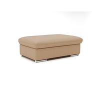 CAVADORE Tabouret rembourré Valerie en Cuir véritable avec Pieds en métal - 102 x 43 x 68 cm - Beige