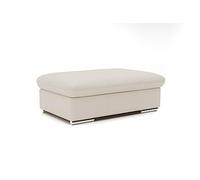 CAVADORE Tabouret rembourré Valerie en Cuir véritable avec Pieds en métal - 102 x 43 x 68 cm - Blanc