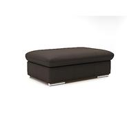 CAVADORE Tabouret rembourré Valerie en Cuir véritable avec Pieds en métal - Repose-Pieds en Cuir véritable - 102 x 43 x 68 cm - Marron foncé