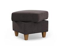 CAVADORE Wyk Tabouret de Rangement en Tissu Chenille Marron 58 x 48 x 58 cm