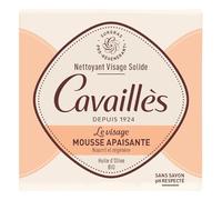CAVAILLES - Savon Visage Moussant Apaisant à l'Huile d'Olive Bio ROGE | Onctueux et doux pour la peau | Idéal pour le nettoyage quotidien | le solide de 70g | LOT DE 3