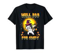 Cavalier Dabbing Dog Will Dab for Candy Funny Halloween T-Shirt Graphique avec Valeur, Homme, Noir, XL