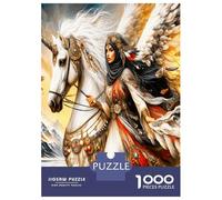 Cavalier de Licorne ailée 1000 Pièces Puzzle Adultes Ambiance d'aventure Mythique Puzzle Classique Carton Recyclé - Hit Familles, Entraînement Cérébral, Cadeau Anniversaire, Pause Bureau 70x50cm/pcs