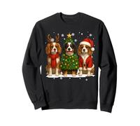Cavalier de Noël rétro King Charles Spaniel Père Noël Renne Sweatshirt
