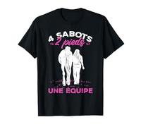 Cavalier Drôle 4 Sabots 2 Pieds Une Équipe Chevaux T-Shirt