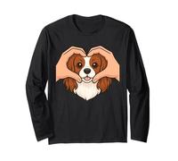 Cavalier King Charles Épagneul Cœur Mains Love Geste Chien Manche Longue