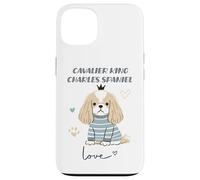 Cavalier King Charles Épagneul Dog Love Cute Puppy Crown Coque pour iPhone 13