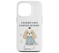 Cavalier King Charles Épagneul Dog Love Cute Puppy Crown Coque pour iPhone 13 Pro