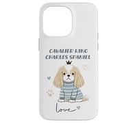 Cavalier King Charles Épagneul Dog Love Cute Puppy Crown Coque pour iPhone 14 Pro Max