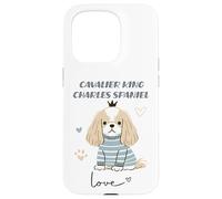 Cavalier King Charles Épagneul Dog Love Cute Puppy Crown Coque pour iPhone 15 Pro