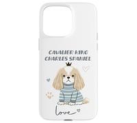 Cavalier King Charles Épagneul Dog Love Cute Puppy Crown Coque pour iPhone 15 Pro Max