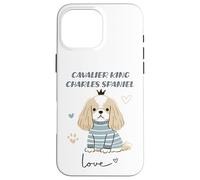 Cavalier King Charles Épagneul Dog Love Cute Puppy Crown Coque pour iPhone 16 Pro Max
