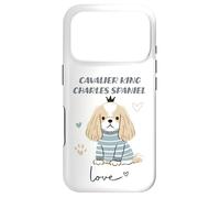 Cavalier King Charles Épagneul Dog Love Cute Puppy Crown Coque pour iPhone 17 Pro