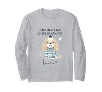 Cavalier King Charles Épagneul Dog Love Cute Puppy Crown Manche Longue