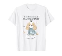 Cavalier King Charles Épagneul Dog Love Cute Puppy Crown T-Shirt
