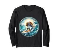 Cavalier King Charles Épagneul Surf Surfer Propriétaire Sea Manche Longue
